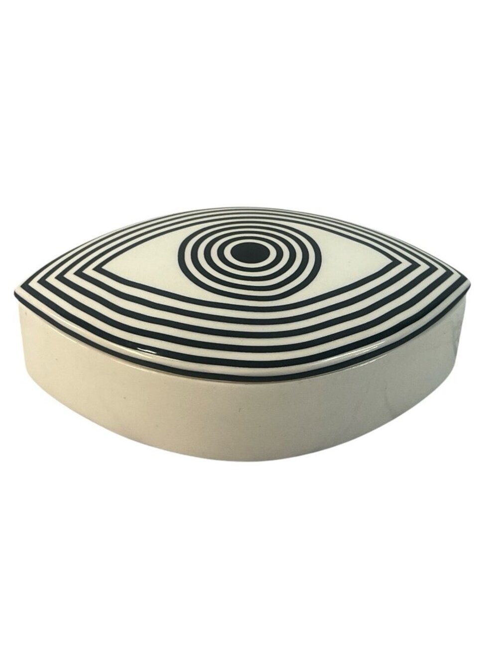 Now House by Jonathan Adler porcelain wink trinkle box 6 x 2 in collectable